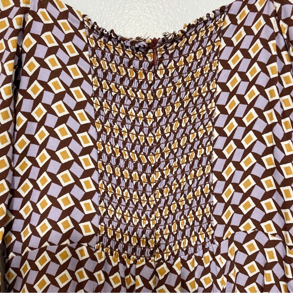 Reformation Hilda Midi Long Sleeve Dress Plaza Print Size 8 NWT - Picture 11 of 16